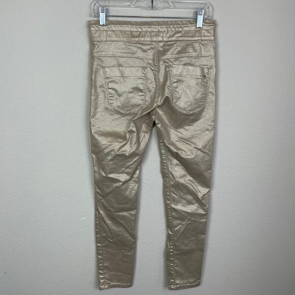 Flog Gold Metallic Jogger Loren Pants 26 - Picture 4 of 9